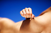 Posing on a chaise longue Posing on a chaise longue