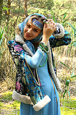 Cute babe teasing outdoor Cute babe teasing outdoor