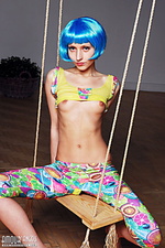 Perky blue haired babe Perky blue haired babe