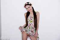Brunette cutie goes naked Brunette cutie goes naked