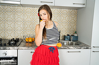 Sexy girl in the kitchen Sexy girl in the kitchen