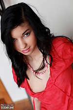 Ebony teen strip show