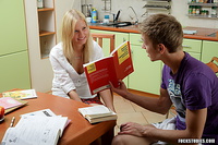 Pretty teen banged by her tutor Pretty teen banged by her tutor