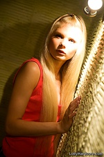 Teen posing in hallway Teen posing in hallway