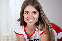 Brunette angel posing