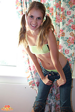 Lustful girl near curtains Lustful girl near curtains