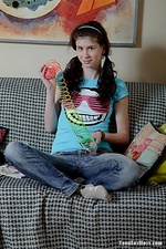 This cute girl doesn't mind to get her warm holes drilled This cute girl doesn't mind to get her warm holes drilled