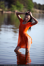 Orange blouse